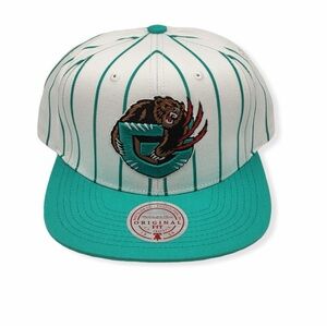 Mitchell & Ness Vancouver Grizzlies Retro Pinstripe Adjustable Snapback Hat Cap